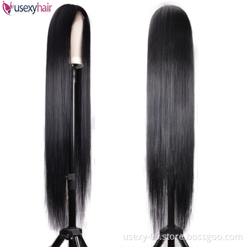 30 32 34 36 38 40 50 inch Human Hair Wigs For Black Women Straight Deep Wave Virgin Raw Indian Hair Long Lace Front Wigs